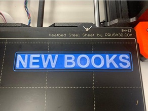 nameplate new books 3d print model - Mito3D