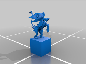 baja poli luxray pokemon 3d print model - Mito3D