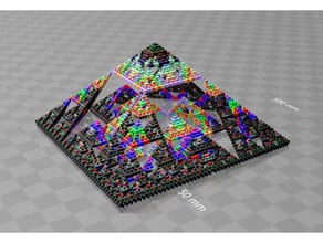 color stierpinsky pyramid 3d print model - Mito3D