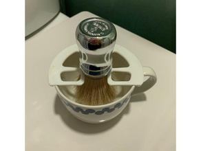 shave brush holder tazza pennello 3d print model - Mito3D
