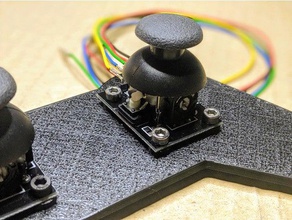 joystick kumanda test aparatı oyun denetleyicisi monte edin openscad çubuğu 3d print model - Mito3D