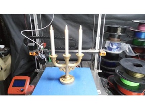 cand labre 3 bougie bougeoir bougeoire bricoloup Kandelaber cand&egrave Kerze candlestick die Leuchter 3d print model - Mito3D