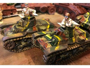 japanischen ha-go Panzer offenen Luke bolt action Japanisch tabletop ww2 tank 3d print model - Mito3D