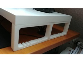monitor stand ikea scaffale scrivania supporto del mensola 3d print model - Mito3D