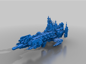 cruiser strike class - bfg imperium 40k battlefleet gothic warhammer 3d print model - Mito3D