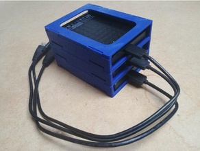 usb portable hard drive caddy 3d print model - Mito3D