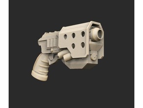 space pistol savage planet explorer fiction gun handgun journey laser science scifi weapon 3d print model - Mito3D