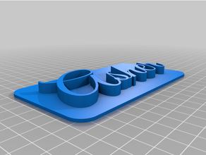 asher 3d nameplate nametag custom nominal plaque 3d print model - Mito3D