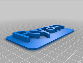 ryan 3d nameplate nametag custom nominal plaque 3d print model - Mito3D