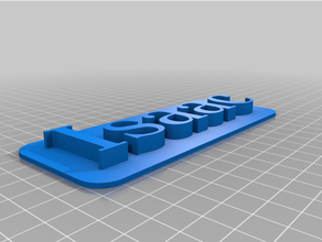 isaac 3d Typenschild Namensschild benutzerdefinierte Namenstag nominal plaque 3d print model - Mito3D