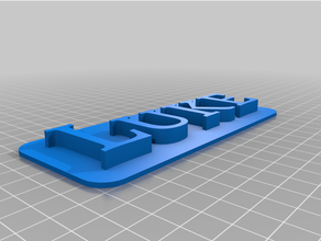 luke 3d nameplate nametag custom nominal plaque 3d print model - Mito3D