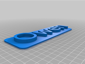owen 3d nameplate nametag custom nominal plaque 3d print model - Mito3D
