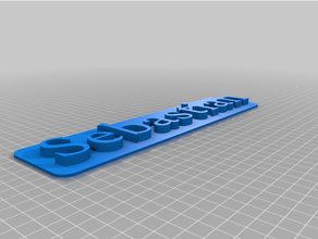 sebastian 3d nameplate nametag custom nominal plaque 3d print model - Mito3D