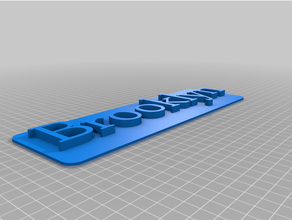 brooklyn 3d placa identificação pulseira personalizada nominal 3d print model - Mito3D