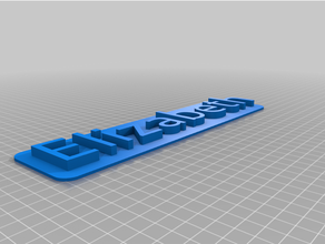 elizabeth 3d nameplate nametag custom nominal plaque 3d print model - Mito3D