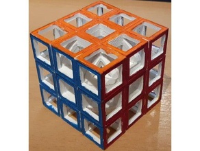 a-void functional see-through hollow rubik's cube puzzle rubiks rubix seethrough toy 3d print model - Mito3D