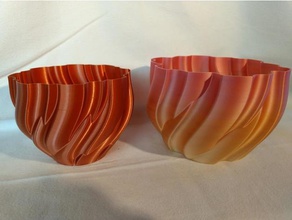 flame flammen vase flamme spiral mode tealight holder teelicht 3d print model - Mito3D