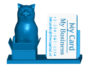 boite chat porte carte visite extensible animal détenteurs cartes d'affaires cat bureau 3d print model - Mito3D