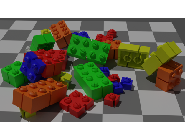 gib - generic interlocking brick toy set megablock lepin compatible building blocks lego 3D print model - Mito3D