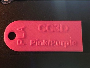 filament tag - cc3d color change pink purple customized 3d print model - Mito3D