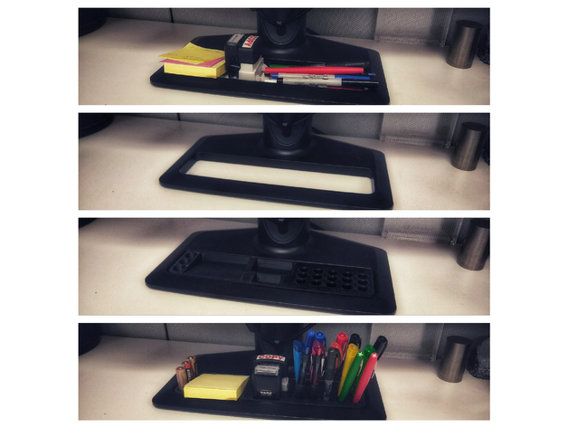 escritorio organizador hp zr2440w lcd base monitor 3D print model - Mito3D