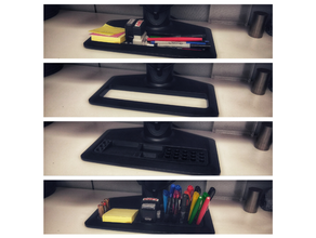 escritorio organizador hp zr2440w lcd base monitor 3d print model - Mito3D