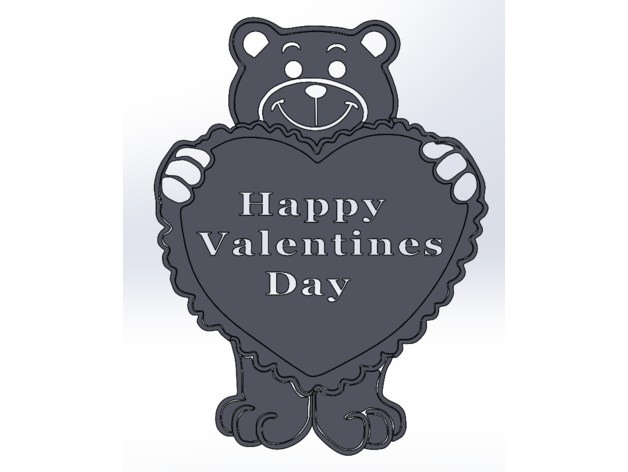 valentines love bear valentine day 3D print model - Mito3D
