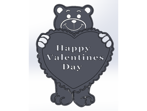 san valentino amore orso giorno 3d print model - Mito3D