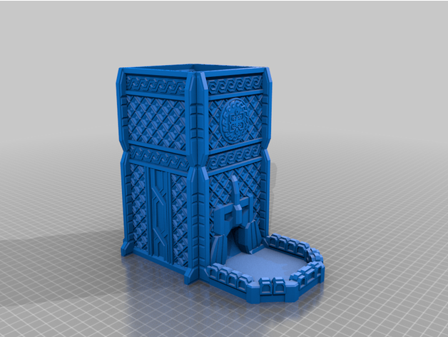 dwarf dice tower large fantasy oldworld tabletop wargaming warhammer 3D print model - Mito3D