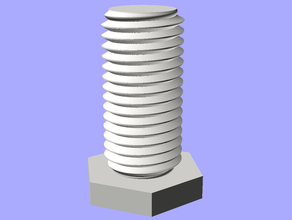 screw library openscad bolts nuts screws 3d print model - Mito3D