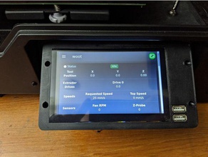 ffcp-touchscreen-mount ffcp upgrades flashforge flashforgecreatorpro rpi touchscreen 3d print model - Mito3D