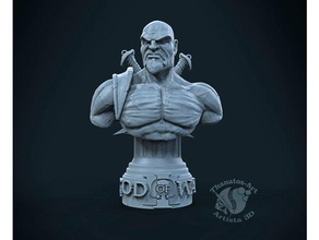 kratos buste godofwar 3d print model - Mito3D
