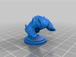 owlbear orso dnd dungeons dragons in miniatura gufo tavolo 3d print model - Mito3D