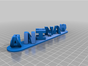 personalizado triplo letra blocos ambigram 3d print model - Mito3D