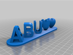 abou bz rouge personnalisé 3d print model - Mito3D