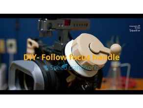 follow focus handle & speed crank knob 3d print model - Mito3D