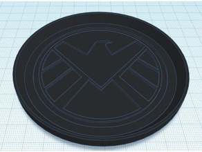 marvel's shield logo coaster stackable agents color marvels single stack 3d print model - Mito3D