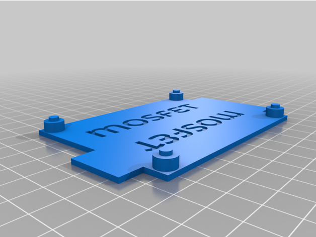 piastra montaggio heatbed mosfet monte 3D print model - Mito3D