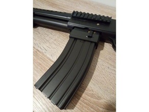 airsoft fucile pompa mossberg 500 adattatore m4 rivista 3d print model - Mito3D