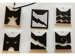 warrior cats pendants 3d print model - Mito3D