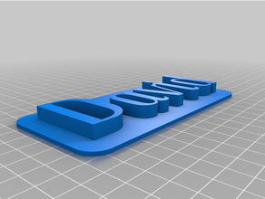 david 3d isminizi tabela ismini özel isim plakası levhası nominal plak 3d print model - Mito3D