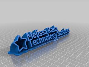 customized sweeping 2-line plate melissa rada 3d print model - Mito3D