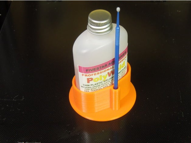 polyweld bottle holder compound glue plastic adhesive poly weld 3D print model - Mito3D