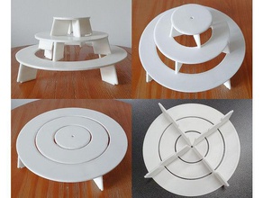 3 nivel postre bandeja 3d print model - Mito3D