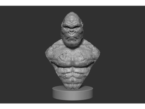 king kong busto conceito zbrush 3d print model - Mito3D