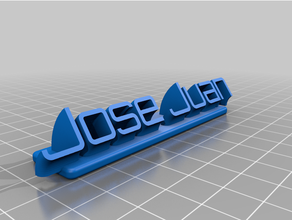 jose juan 12 personnalisé balayage plaque remix 3d print model - Mito3D