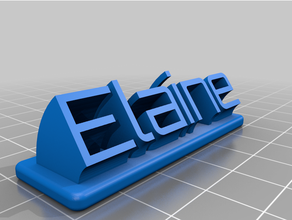 elaine 12 personnalisé balayage plaque remix 3d print model - Mito3D