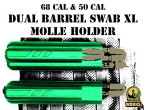 paintball barrel swab xl molle case pouch holder 68 cal 50 3d print model - Mito3D