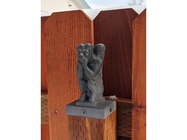 gargoyle post topper 2 3D print model - Mito3D