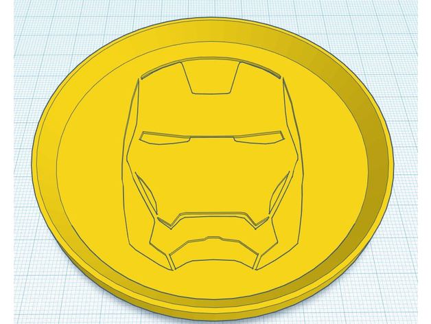 iron man coaster stackable color marvel single stack 3D print model - Mito3D